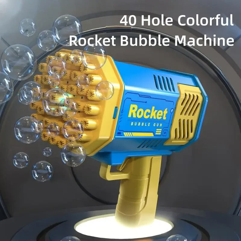 Super Large Handheld 40 Hole Rocket Launcher Bubble Gun Fully Automatic Electric