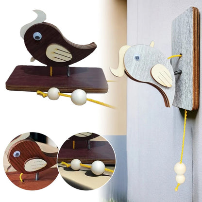 Wooden Woodpecker Door Bell