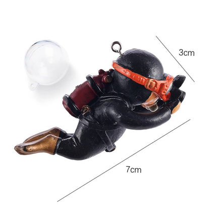 Fish Tank Floating Diver Landscaping Accessories